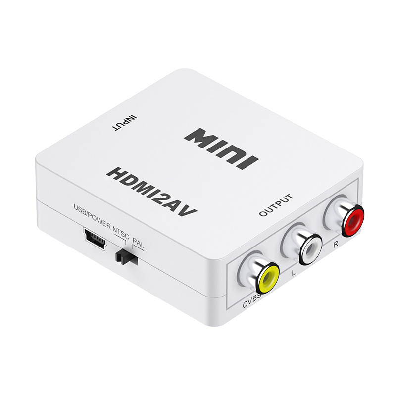 HDMI to AV converter hdmi to av 1080P Audio and video set top box to RCA TV