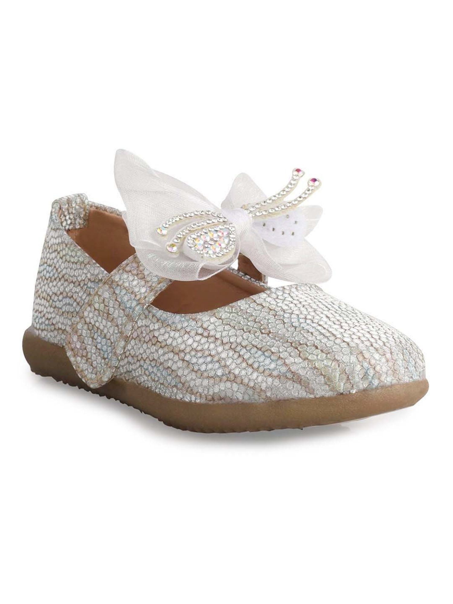 Minesole Kids Silver Mary Jane Shoes