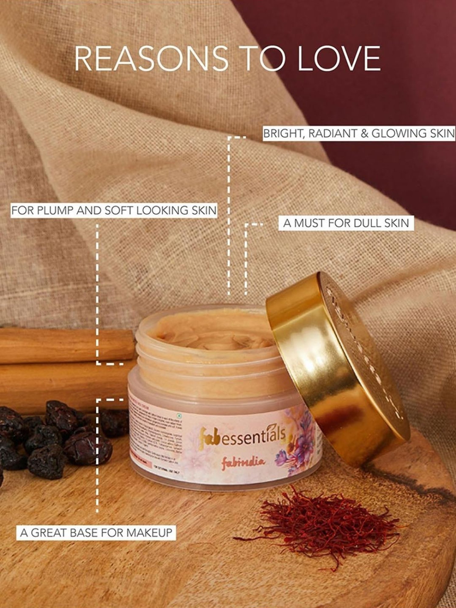 Fabessentials Saffron & Sandalwood Face Cream - 50 gm