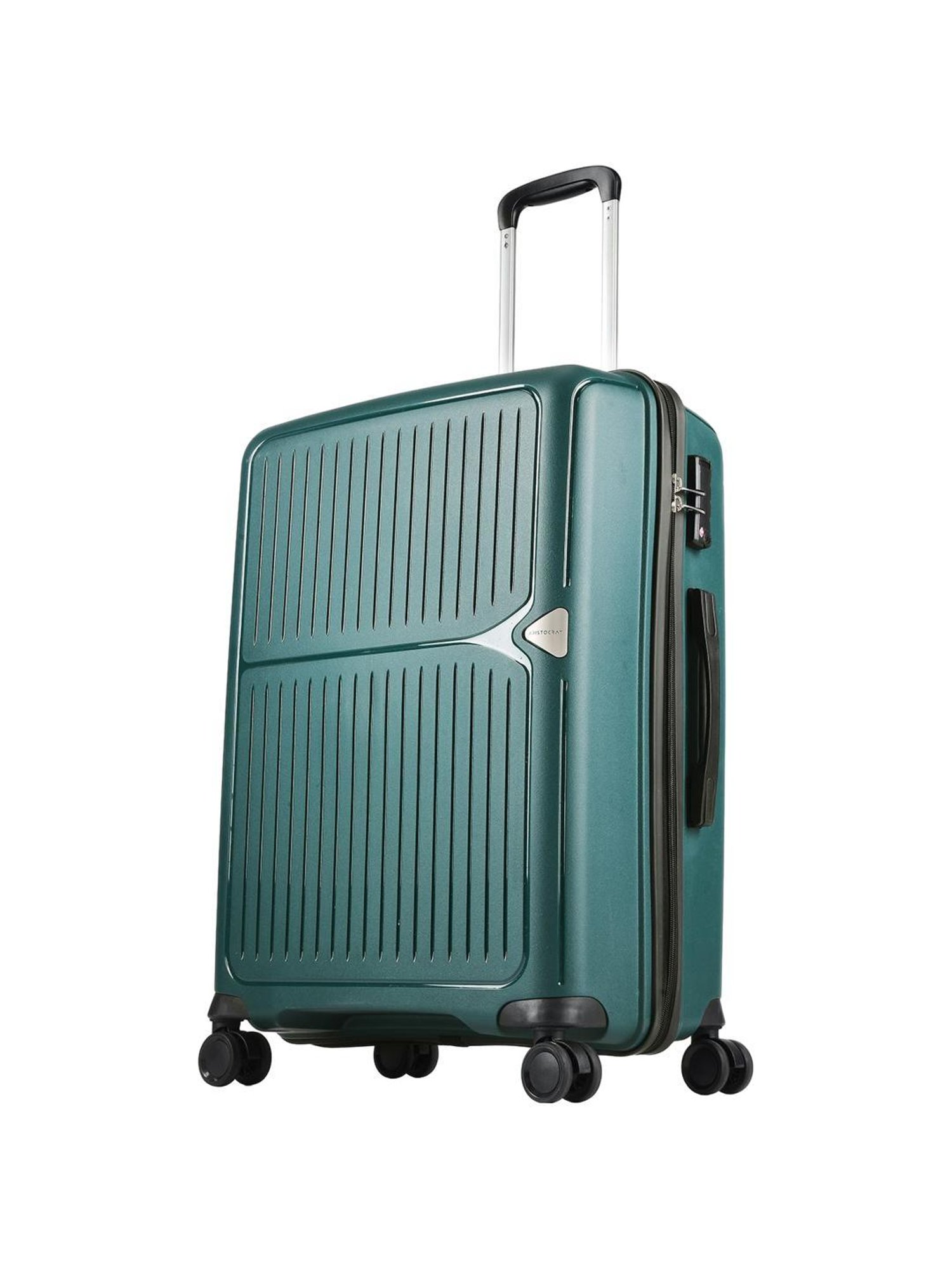 Aristocrat Green Textured Hard Medium Trolley Bag - 28 cm