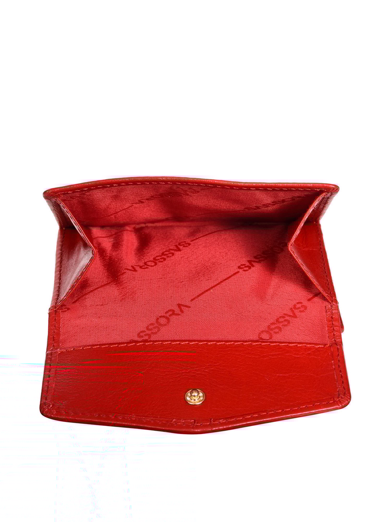 SASSORA Red Solid Rfid Bi-Fold Wallet for Women