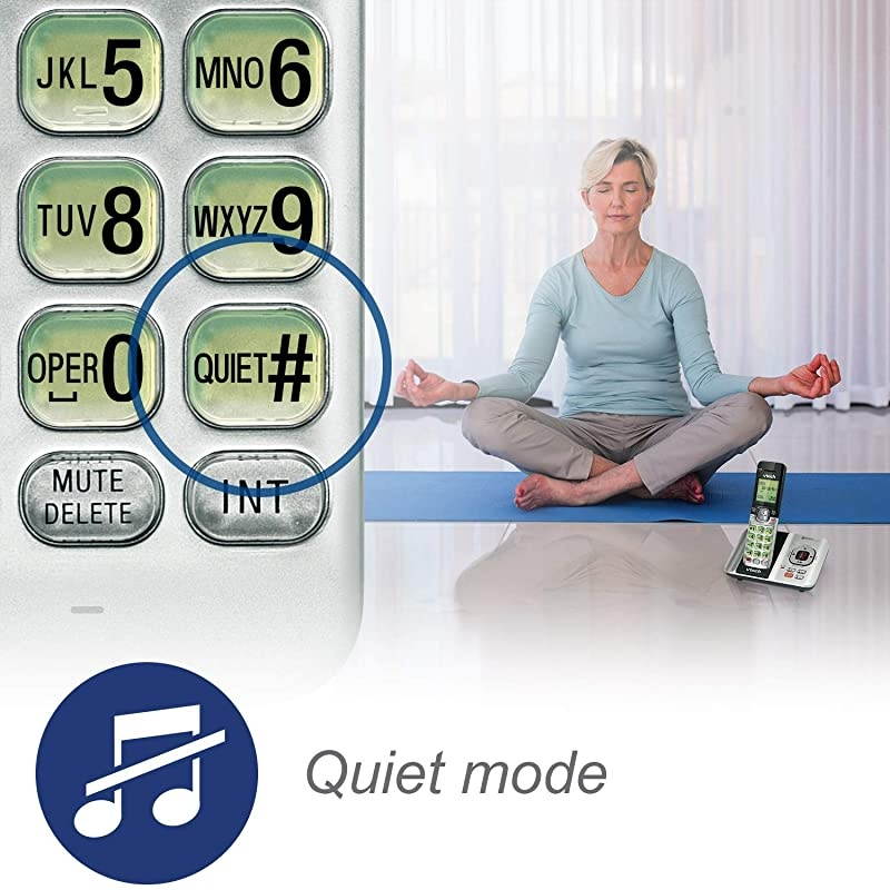 CS65292 DECT 60 Phone Answering System with Caller IDCall Waiting 2 Cordless Handsets SilverBlack