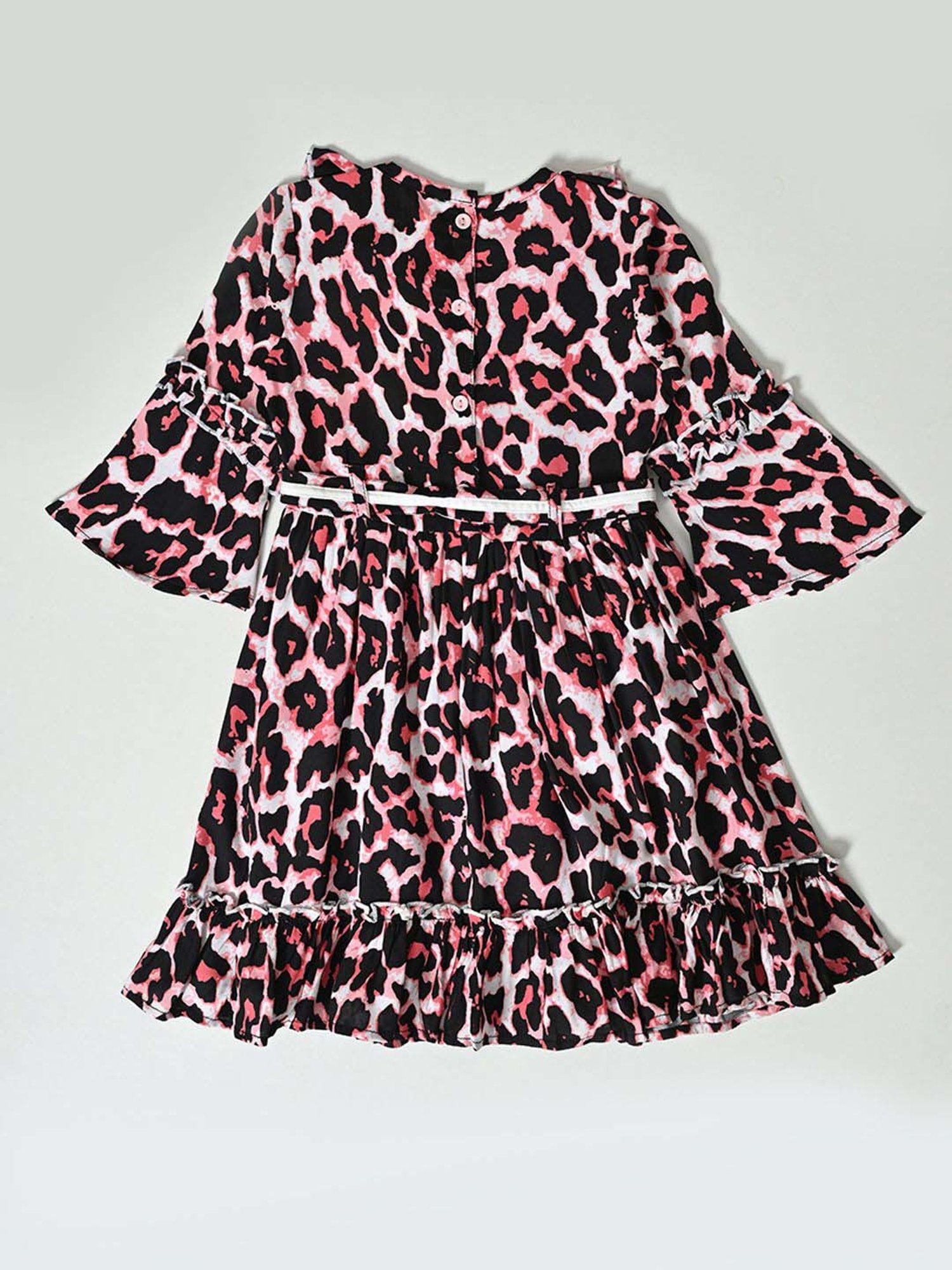 Bella Moda Kids Multicolor Cotton Printed Full Sleeves Dress