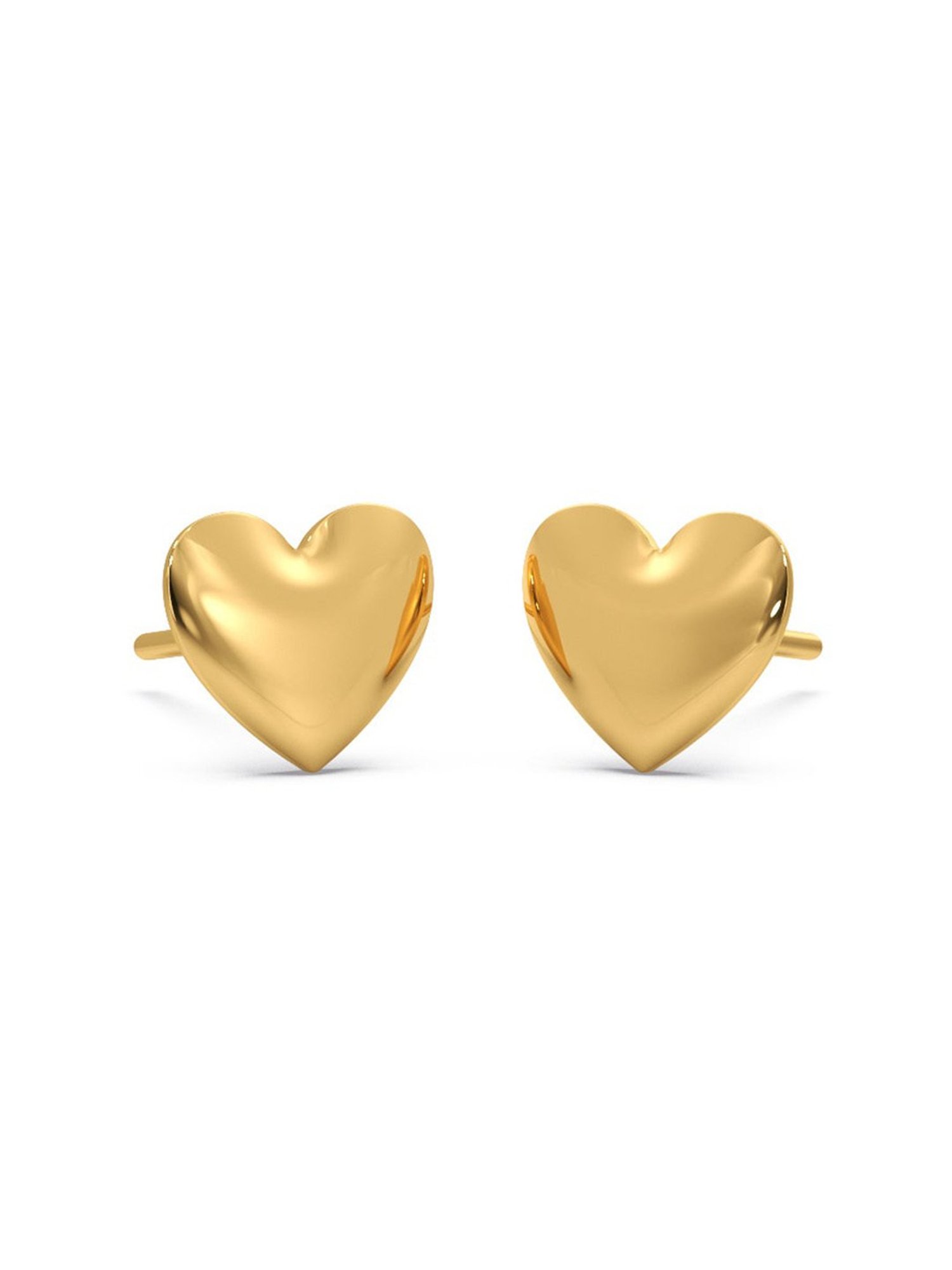 Candere by Kalyan Jewellers 18K Heart Shape Stud Earrings
