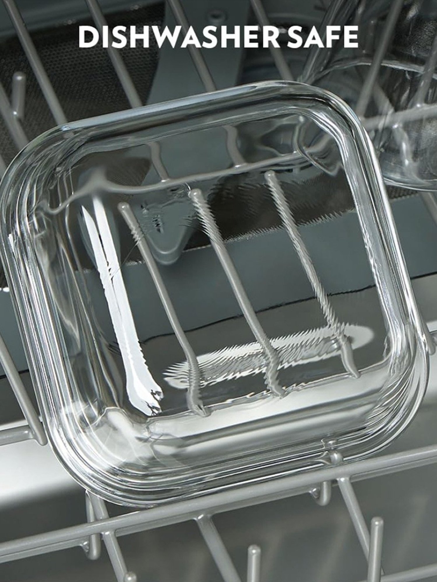 Borosil Glass Daisy Tiffin Box with Microwave Safe Set of 4 (Green , 320 ml)