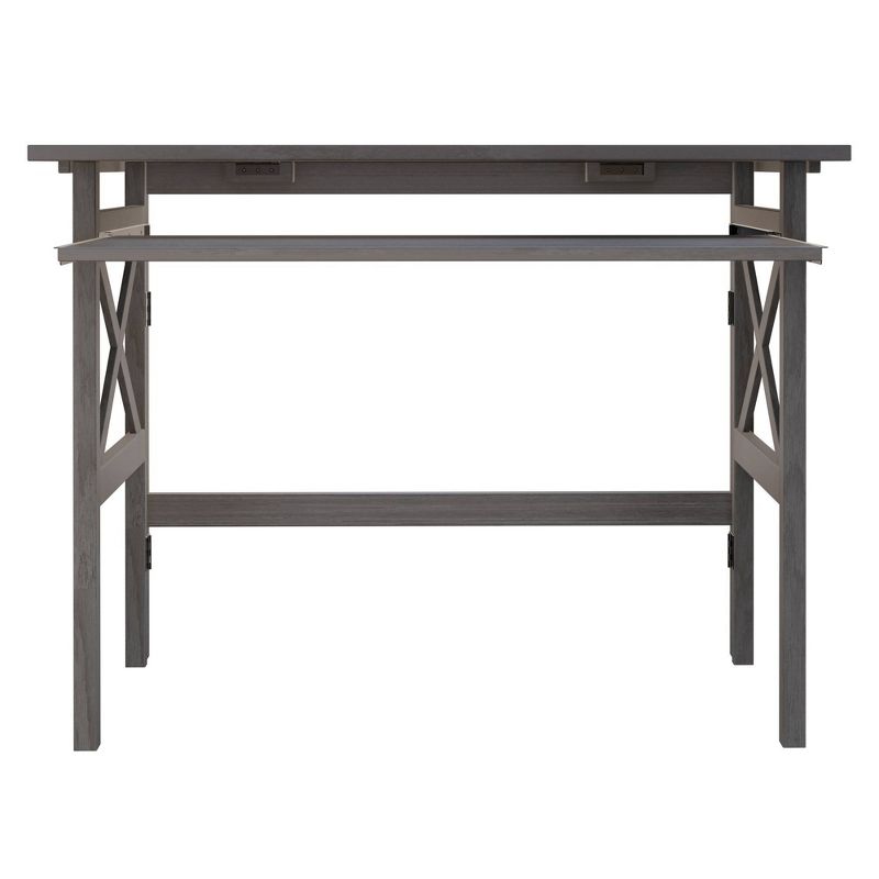 Xander Foldable Desk Oyster Gray - Winsome