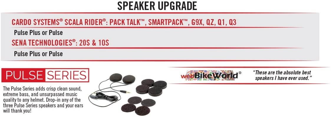 Digital Pulse Wired Drop-in High Definition Helmet Speakers