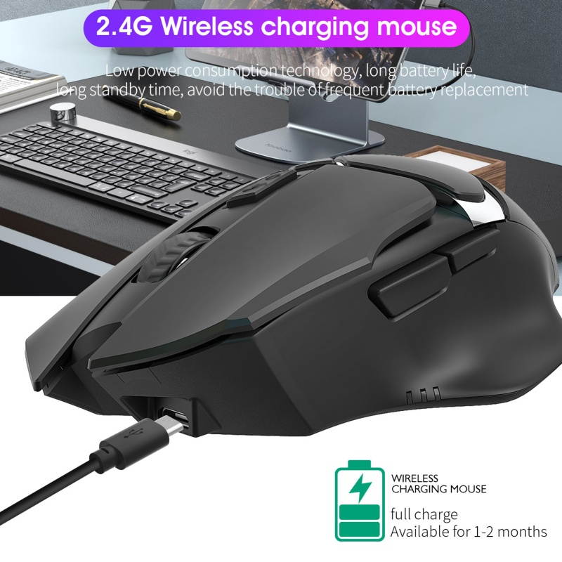 HXSJ T60 2400DPI 2.4GHz Rechargeable Wireless Gaming Mouse Computer Accessory
