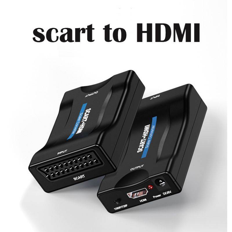 1080P Scart to HDMI Converter Audio Video Adapter Scaler Converter AV Signal Adapter HD Receiver TV DVD for PC/Smartbox