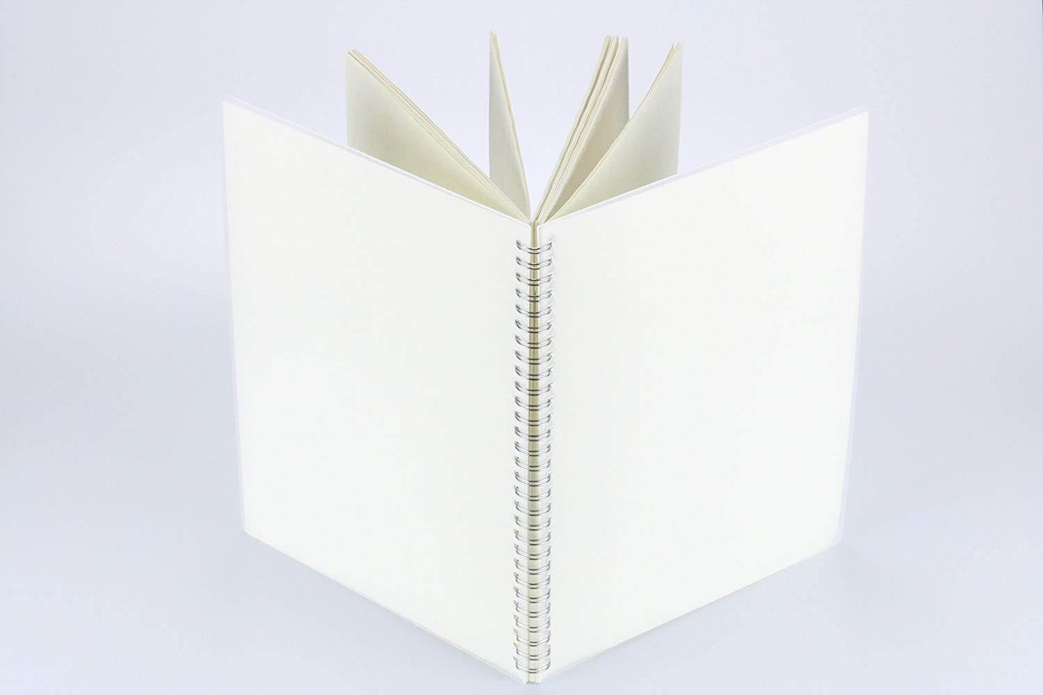 Miliko Transparent Hardcover A5 Size Dot Grid Wirebound/Spiral Notebook-2 Per Pack (Dot Grid), A5 8.27inX5.67in