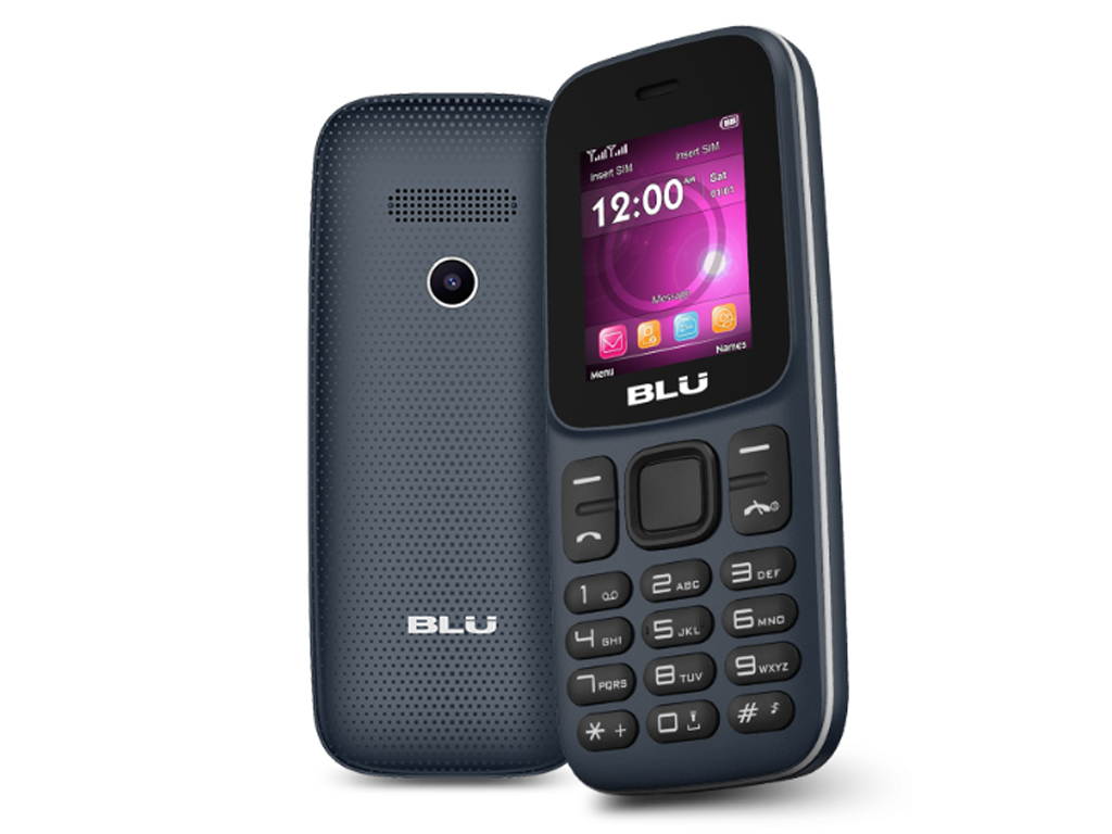 BLU Z5 Z210 1.8" 2G Cell Phone 32MB VGA W/ Flashlight GSM Unlocked Dual SIM (Dark Blue)