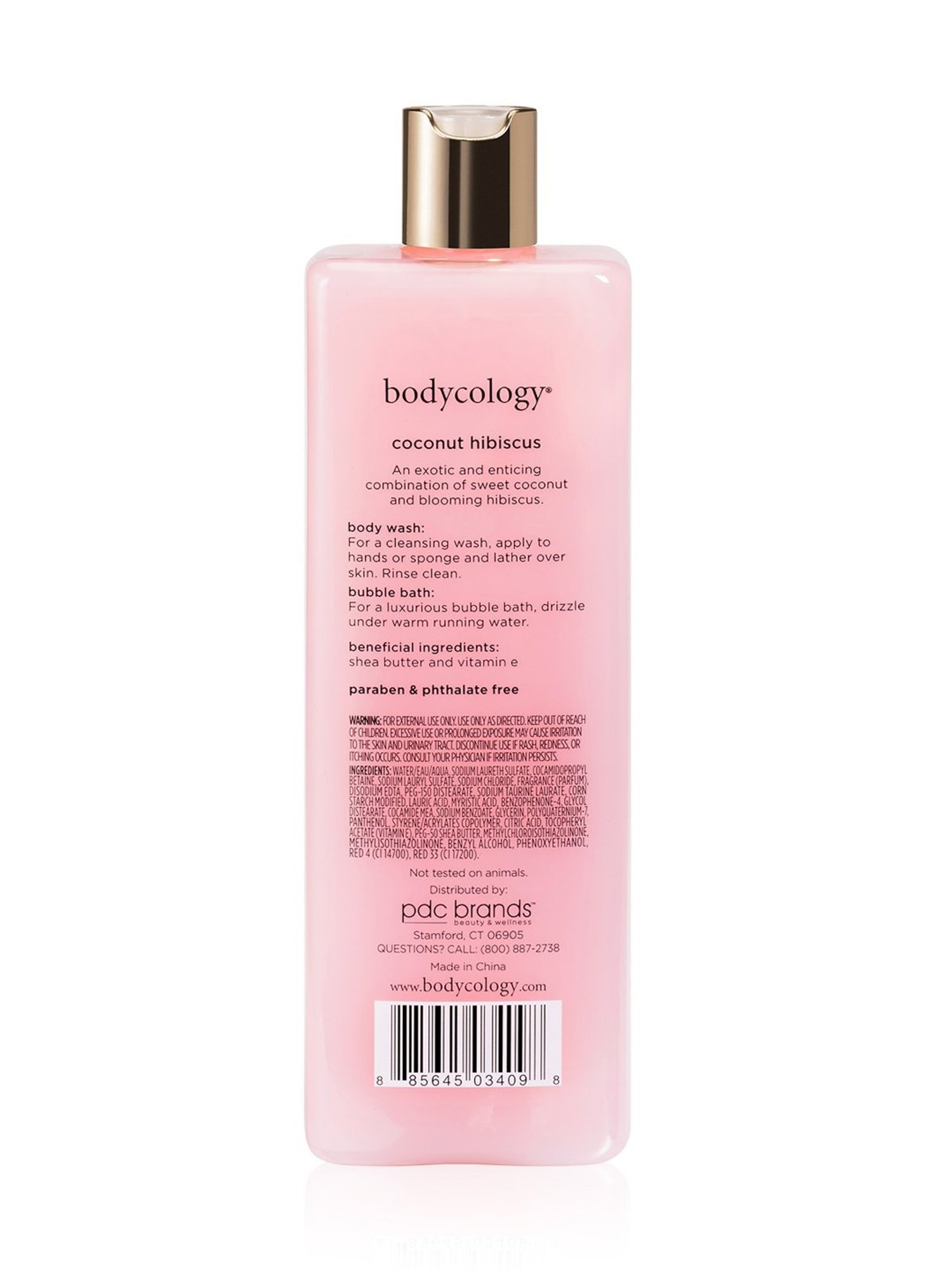 Bodycology Coconut Hibiscus 2 in 1 Body Wash and Bubble Bath - 473 ml