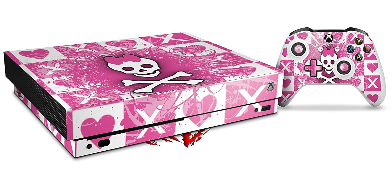 Skin Wrap for XBOX One X Console and Controller Princess Skull
