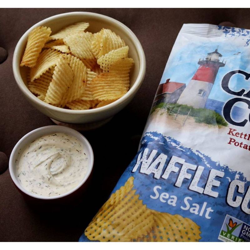 Cape Cod Party Size Waffle Cut Sea Salt Kettle Cooked Potato Chips - 12oz