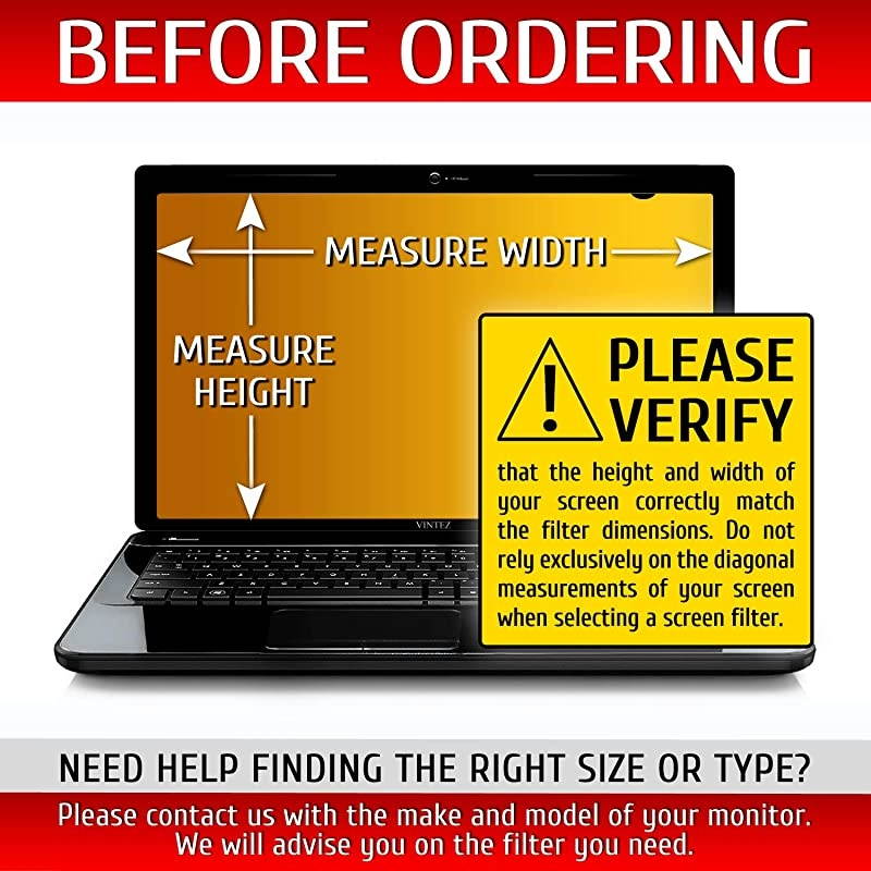 140 Inch Gold Computer Privacy Screen Filter for Widescreen Laptop Notebook AntiScratch Protector Film for Data confidentiality 169 Aspect Ratio