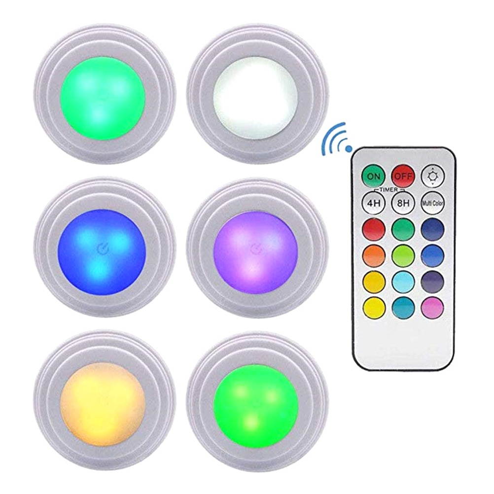 LED Touch Sensor Lights Set Wireless Bedside Night Lamp Closet Light for Cloakroom Bedroom Kitchen (1 with 6 Lights)