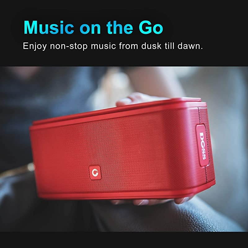SoundBox Touch Portable Wireless Bluetooth Speakers with 12W HD Sound and Bass 20H Playtime Handsfree Speakers for Home Outdoor TravelRed