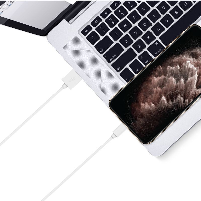 Just Wireless 6ft TPU Lightning to USB-A Cable Dual Pack - White