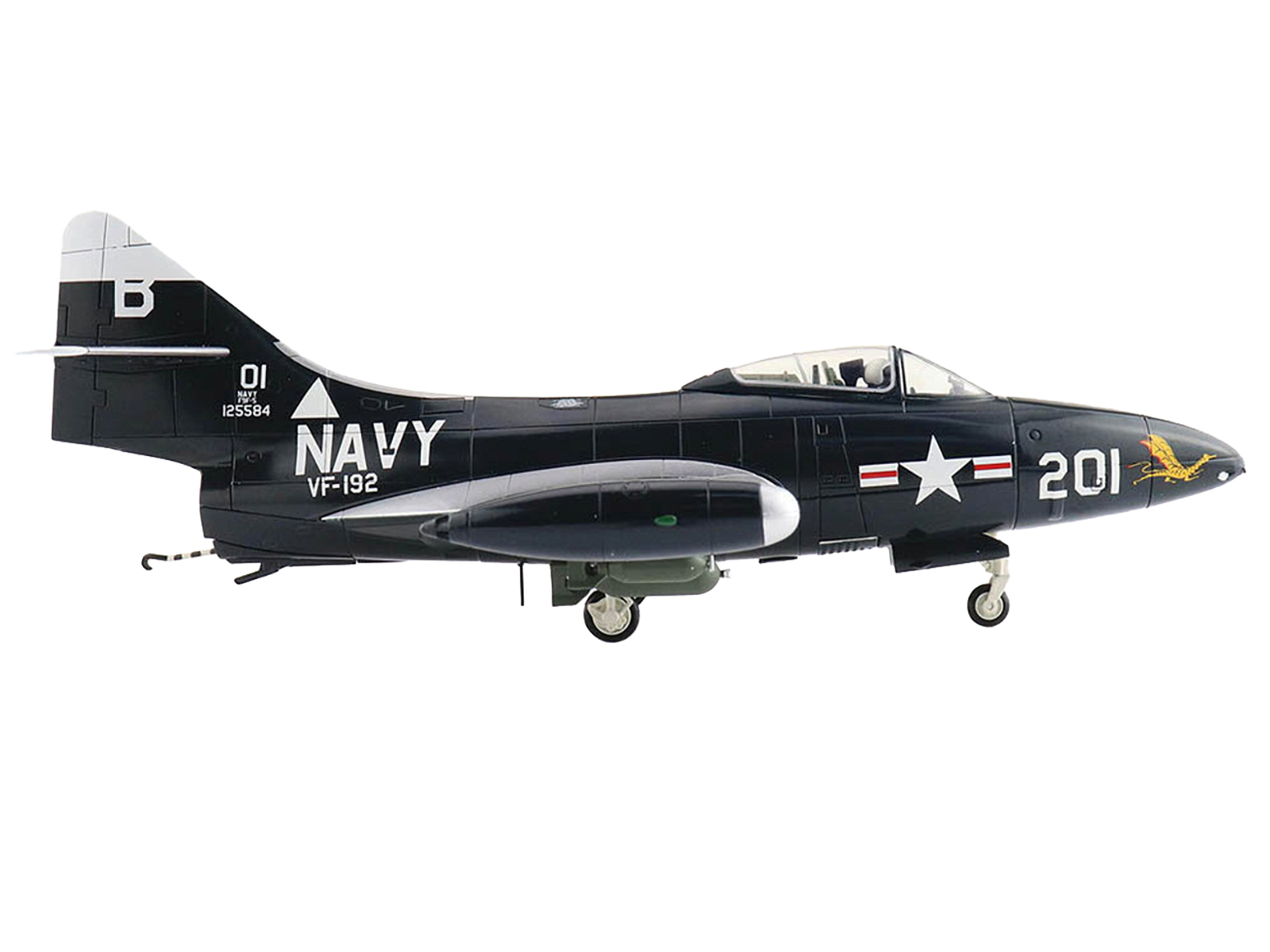 Grumman F-14B Tomcat Fighter Aircraft "VF-103 Jolly Rogers USS George Washington" (2000) United States Navy "Air Power Series" 1/72 Diecast Model by Hobby Master