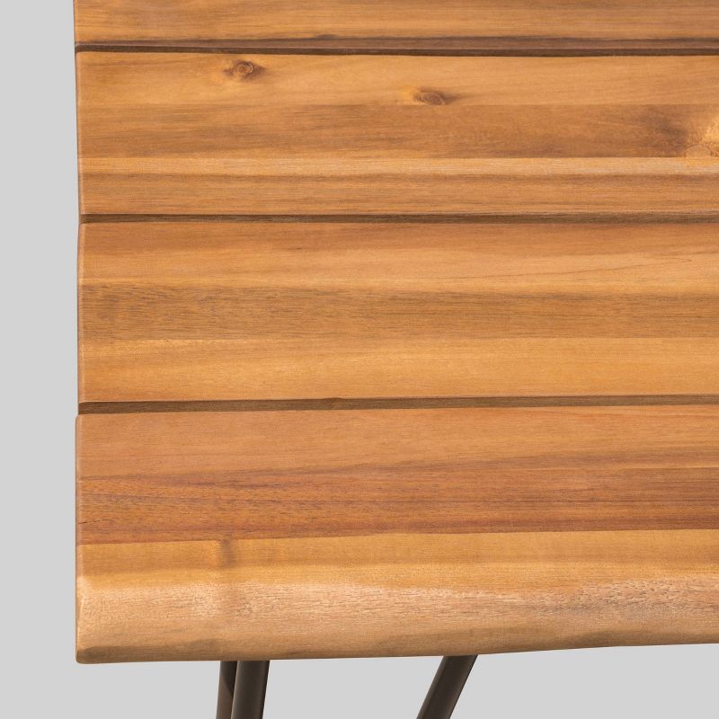 Zion Acacia Wood Square Patio Coffee Table - Teak - Christopher Knight Home