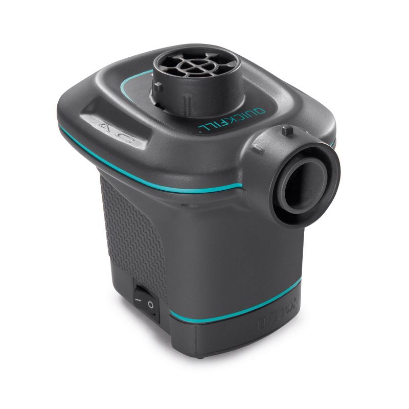 SereneLife Portable Digital Electric Air Pump Inflator Compressor with Detachable Hose for Watersports, Pool Inflatables, and SUP Paddleboards, Silver