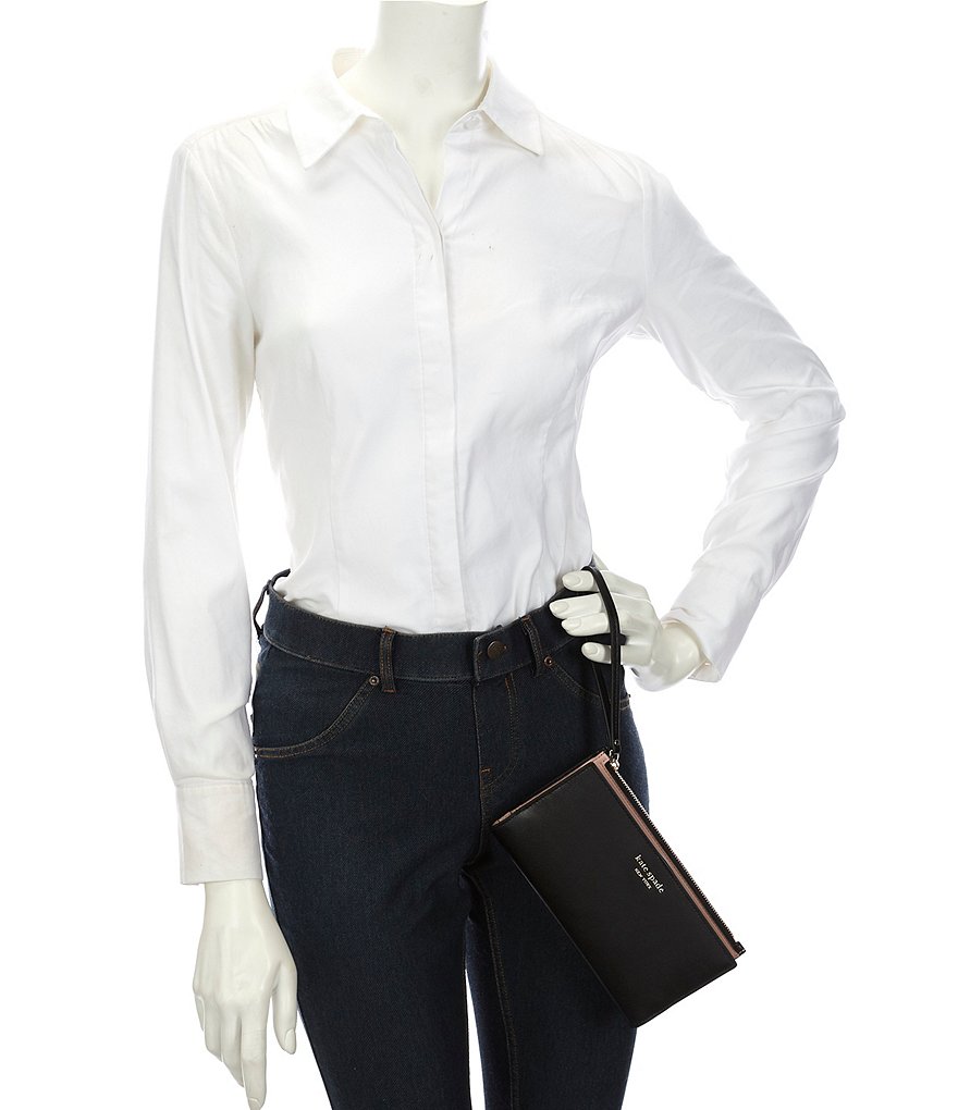 HOBO Link Leather Zip Wristlet