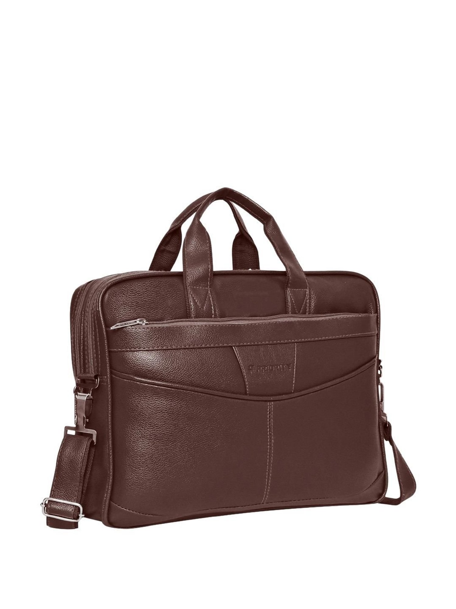 Priority Brown Synthetic Large Messenger Bag