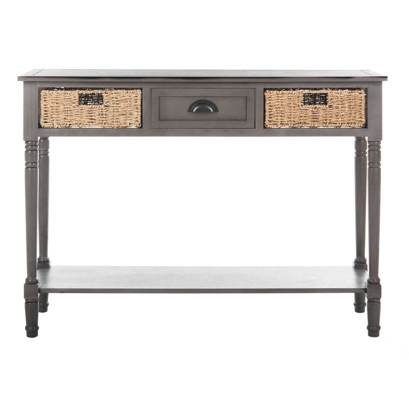 Caguas Console Table with Baskets Gray - Safavieh