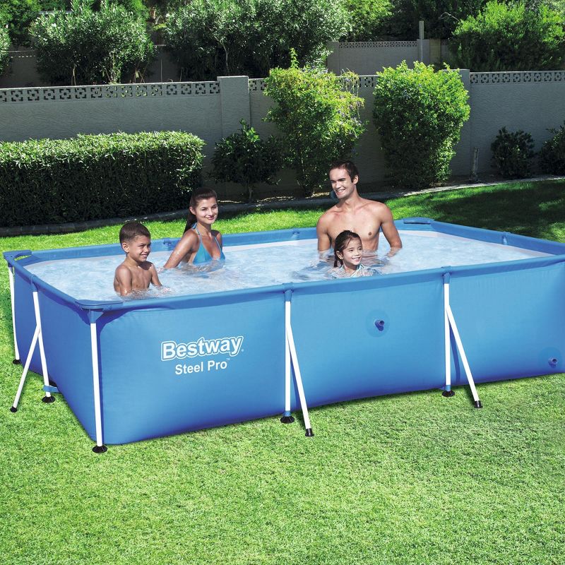 Bestway Steel Pro 8.5' x 5.6' x 2' Rectangular Ground Swimming Pool (Pool Only)