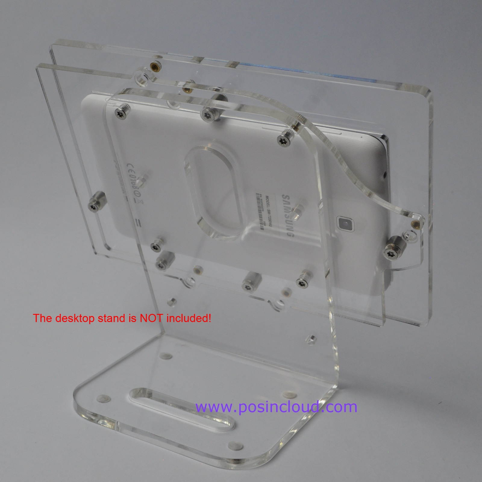 Samsung Galaxy Tab 3 7.0 & Tab 4 7.0 VESA Mount Acrylic Security Enclosure for POS, Kiosk, Store Display