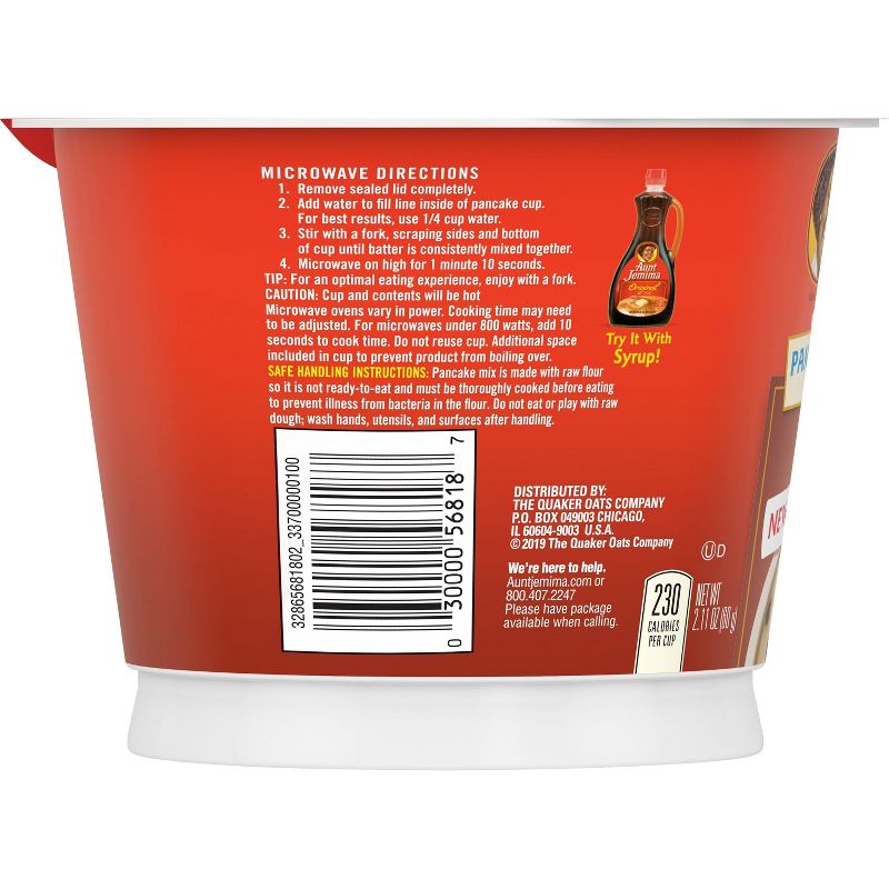 Aunt Jemima Chocolate Chip Pancake Cup - 2.11oz