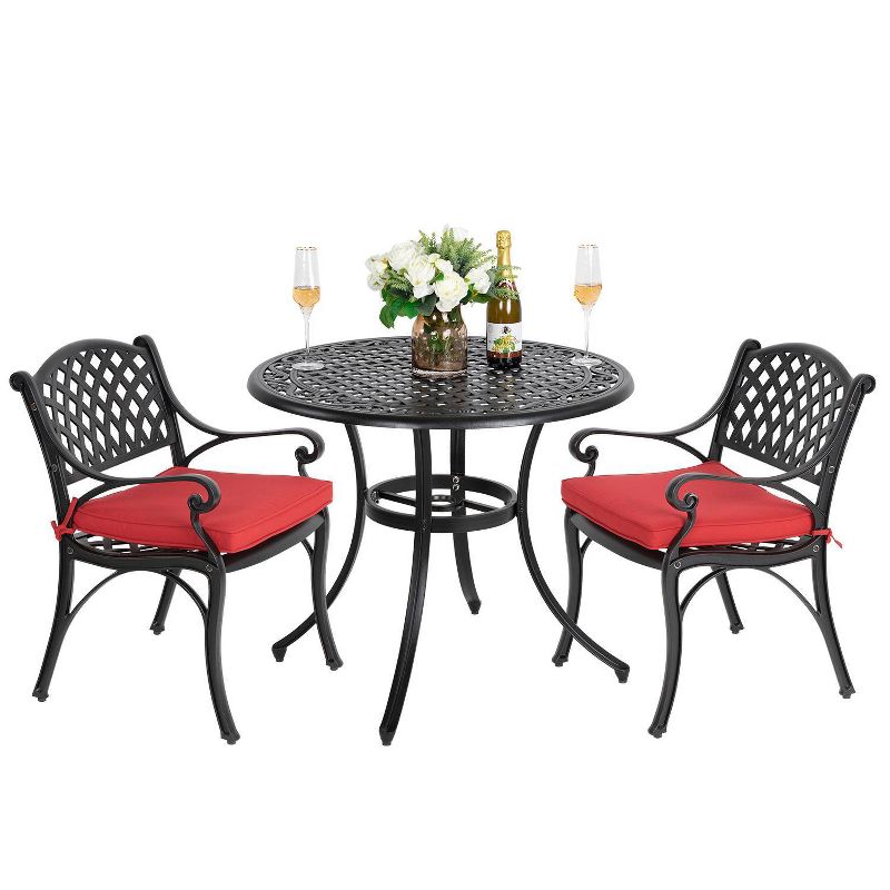3pc Cast Aluminum Bistro Set - Nuu Garden