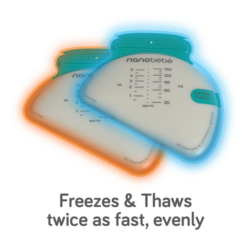 Nanobebe 50ct Breast Milk Storage Bags