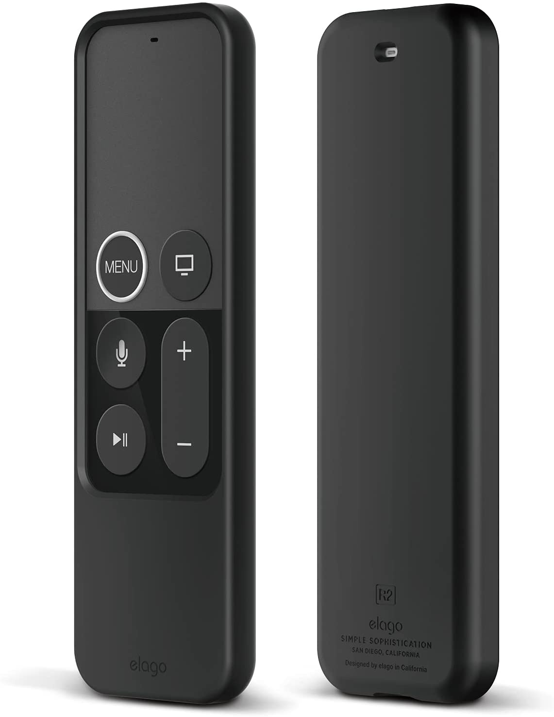 elago R2 Slim Case Compatible with Apple TV Siri Remote 1st Generation (Black) - Slim Design, Scratch-Free Silicone, Shock Absorption, Full Access