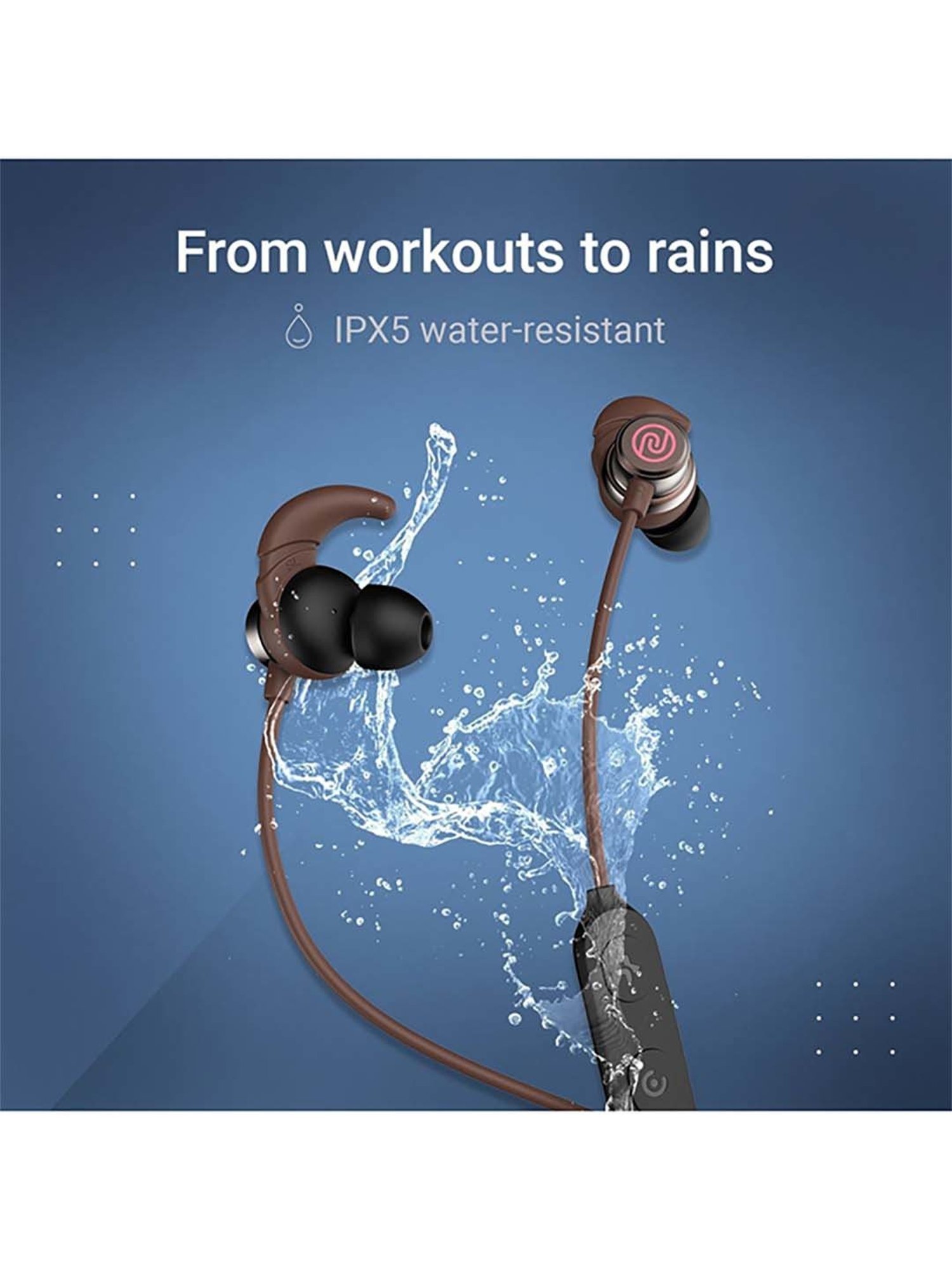 Noise Tune Active Pro Bluetooth V5.2 Bluetooth Headset (Burgundy Red)