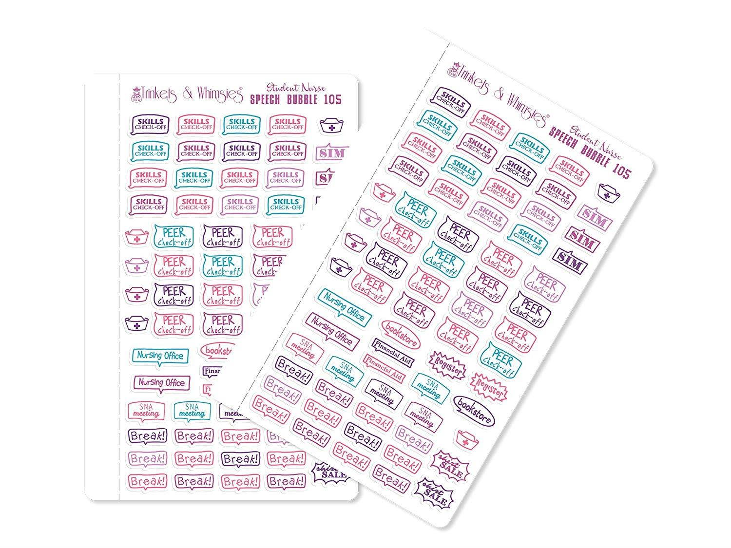 Student Nurse | Future RN | Nursing School Stickers (Cool Colors_Glossy)