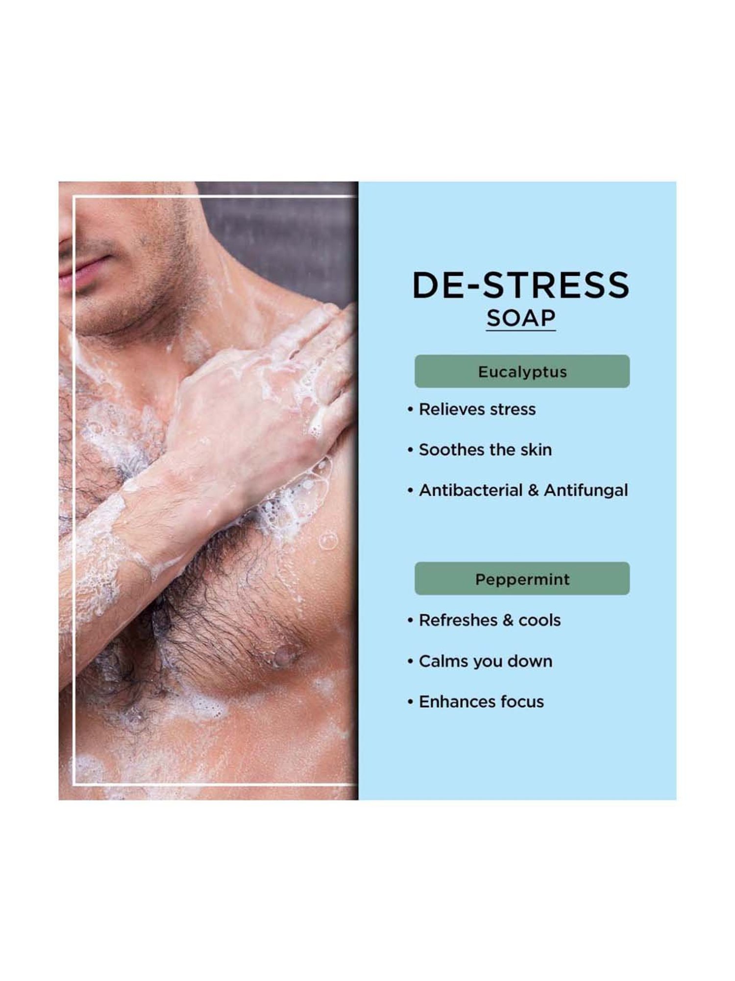 The Man Company De-stress Soap for Men - Buy 3 Get 1 Free
