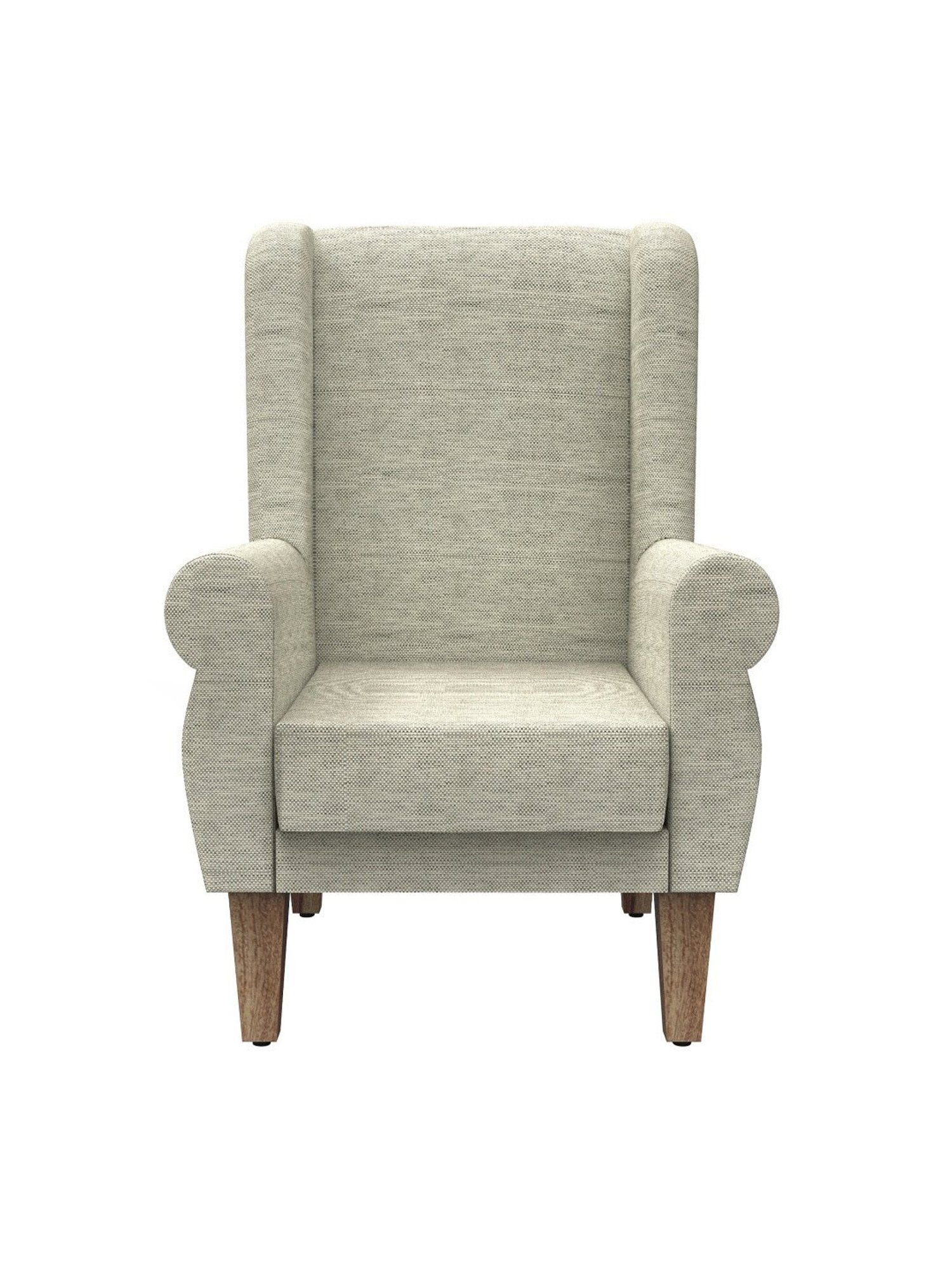 Chumbak Srilanka Solid Ivory Sheesham Wood Begum Wing Chair