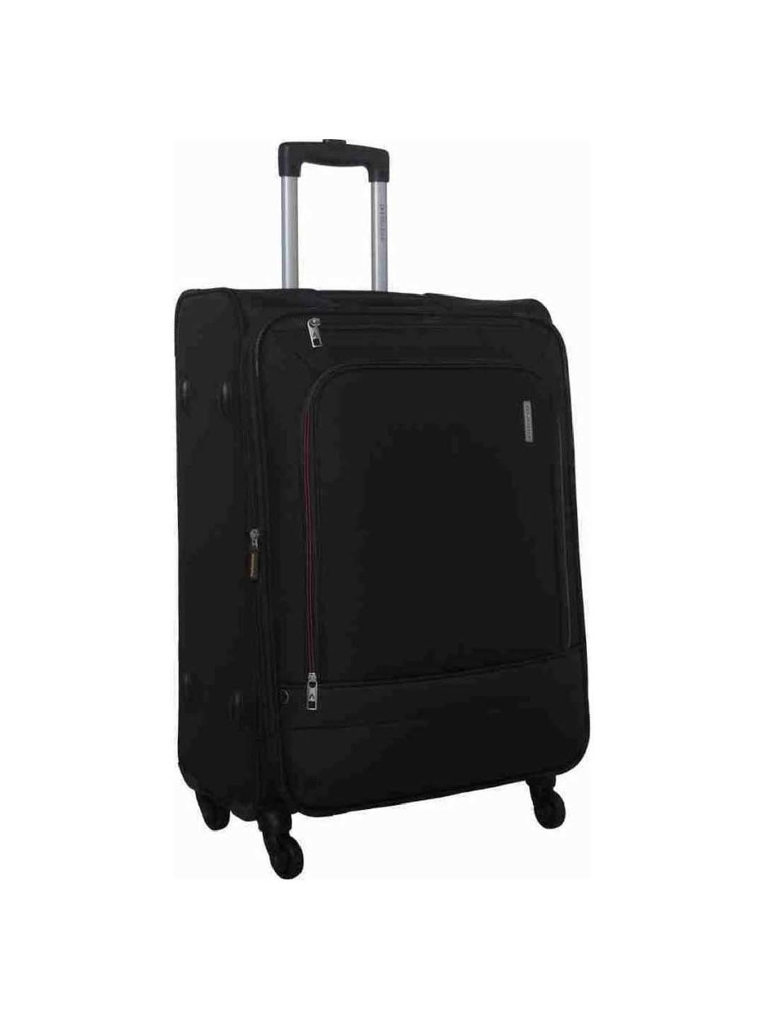 Aristocrat Saphire Black Solid Soft Large Trolley Bag - 52 cm