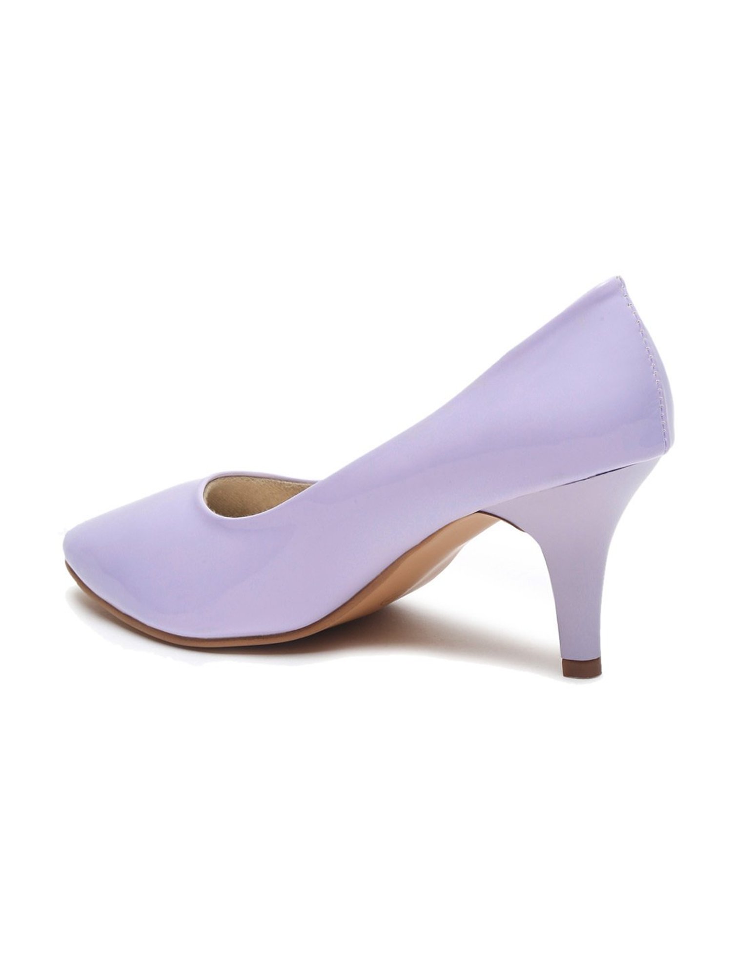 Flat N Heels Women's Purple Stiletto Pumps