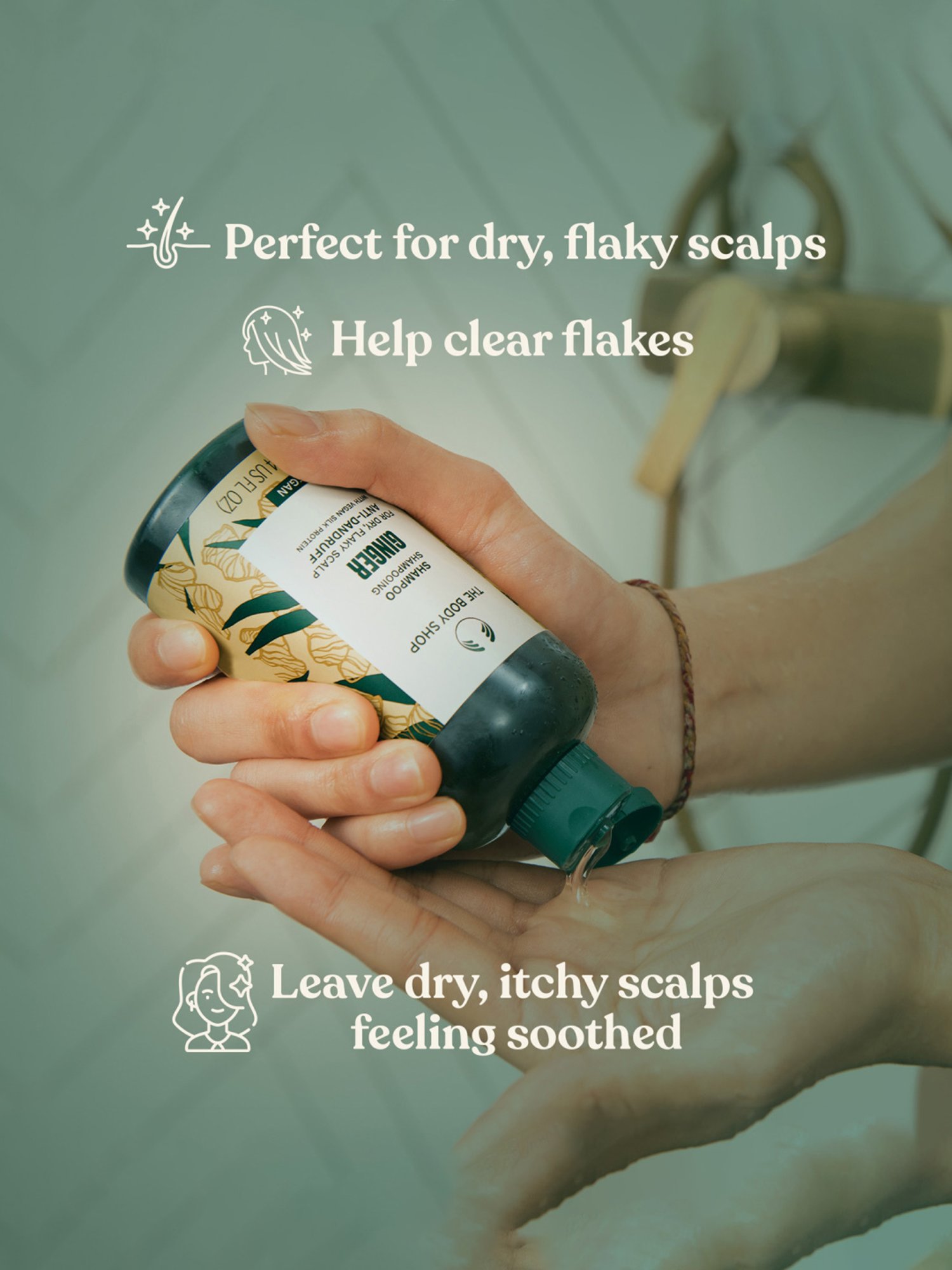 The Body Shop Vegan Ginger Shampoo for Dry & Flaky Scalp - 250 ml