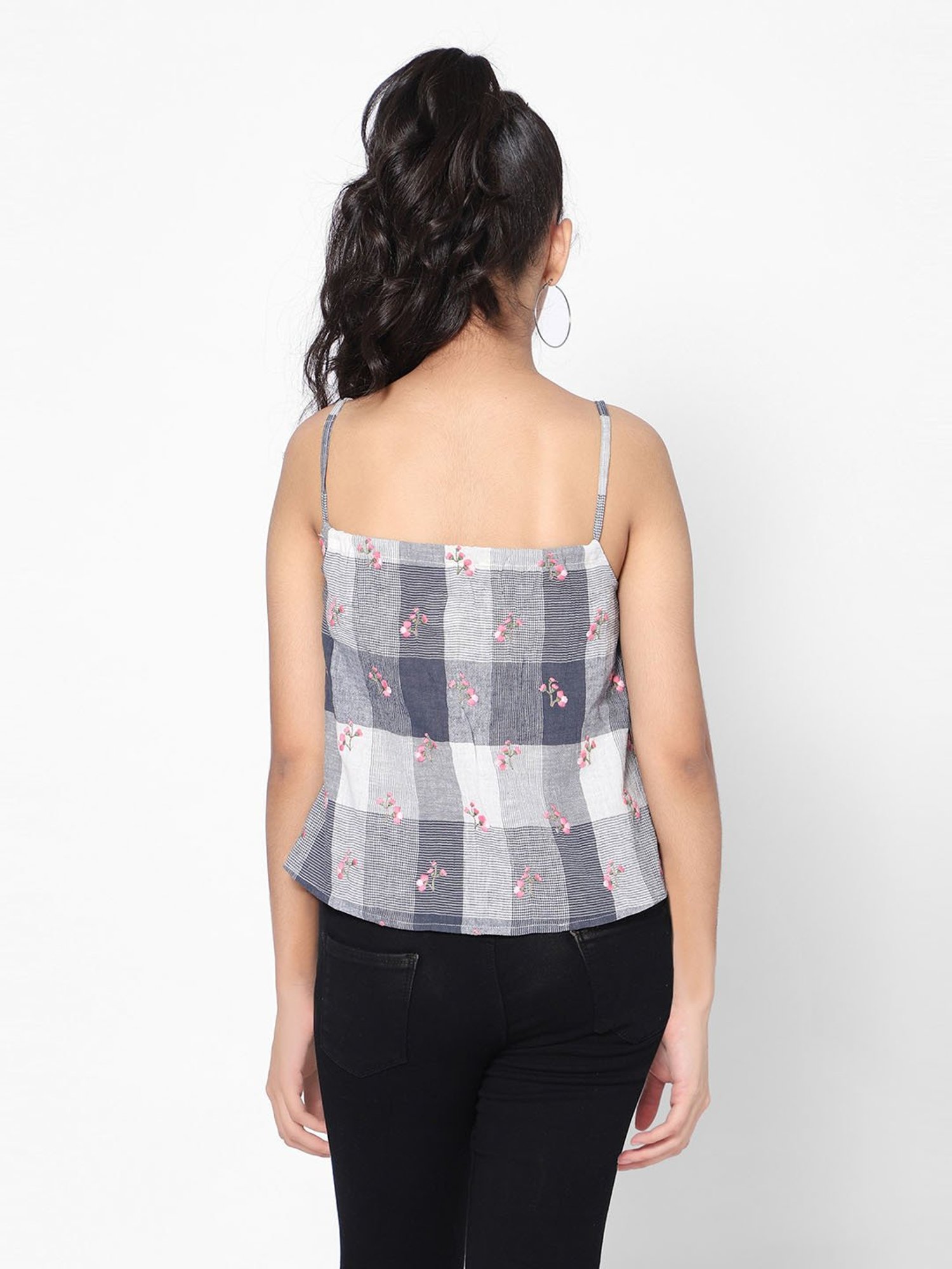 TeenTrums Girls Multicolor Embroidered Top