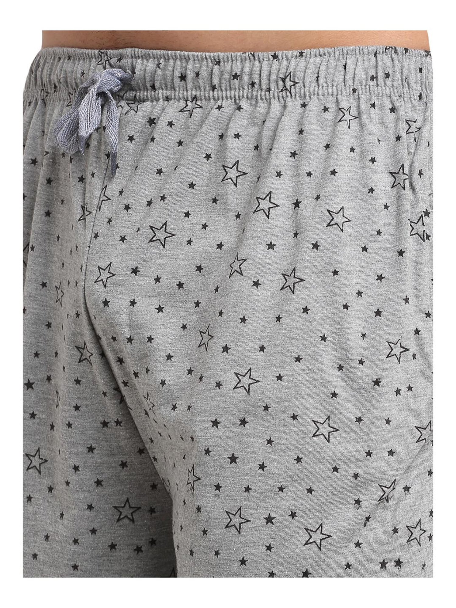 Crimsoune Club White Cotton Regular Fit Printed Lounge Shorts