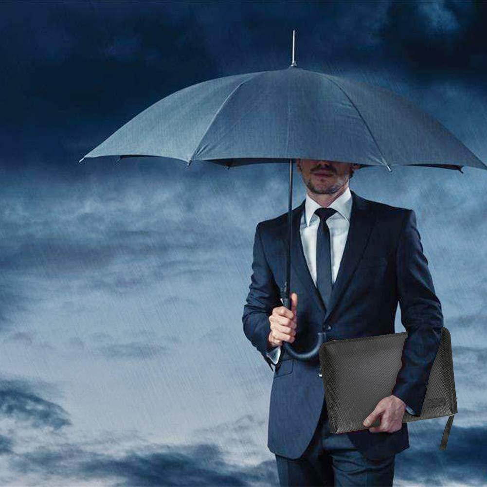 ABC Life Fireproof File Folder and Water Resistan with Silicone-Coated Fiberglass Heat Resistant Money Document Bag with A4 Size 12 Pockets Zipper Closure Portable Filing Organizer Pouch(14.3' x9.8')