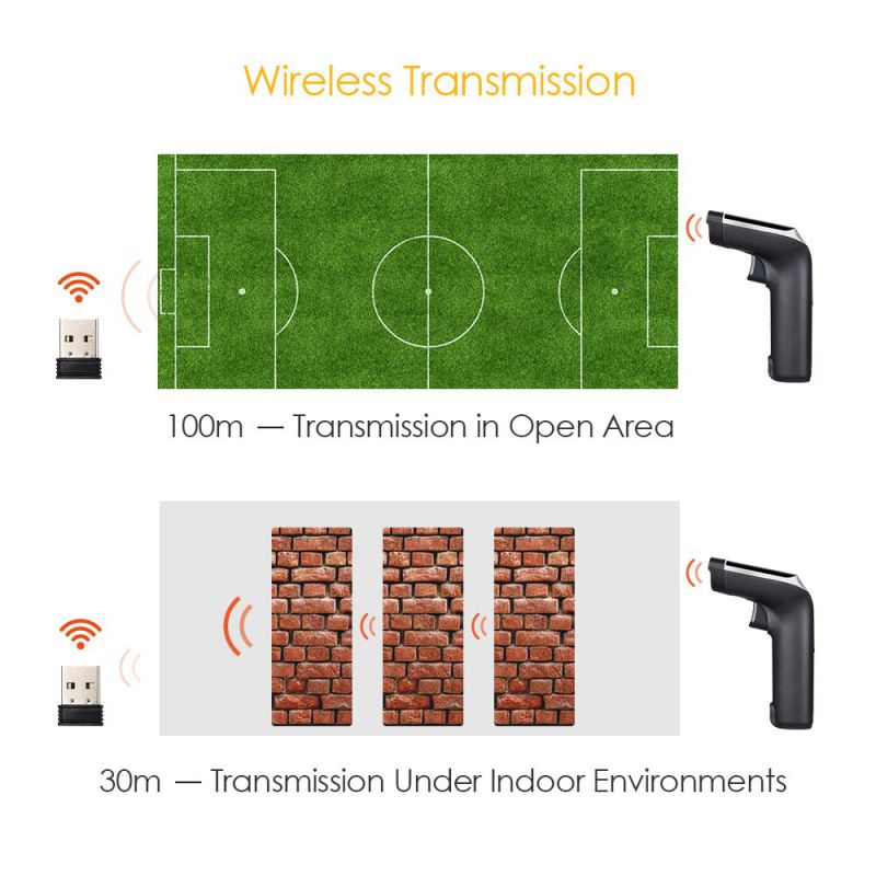 Long Cable Far Distance Ver Motorola Symbol RS409 Wearable Ring Barcode Scanner