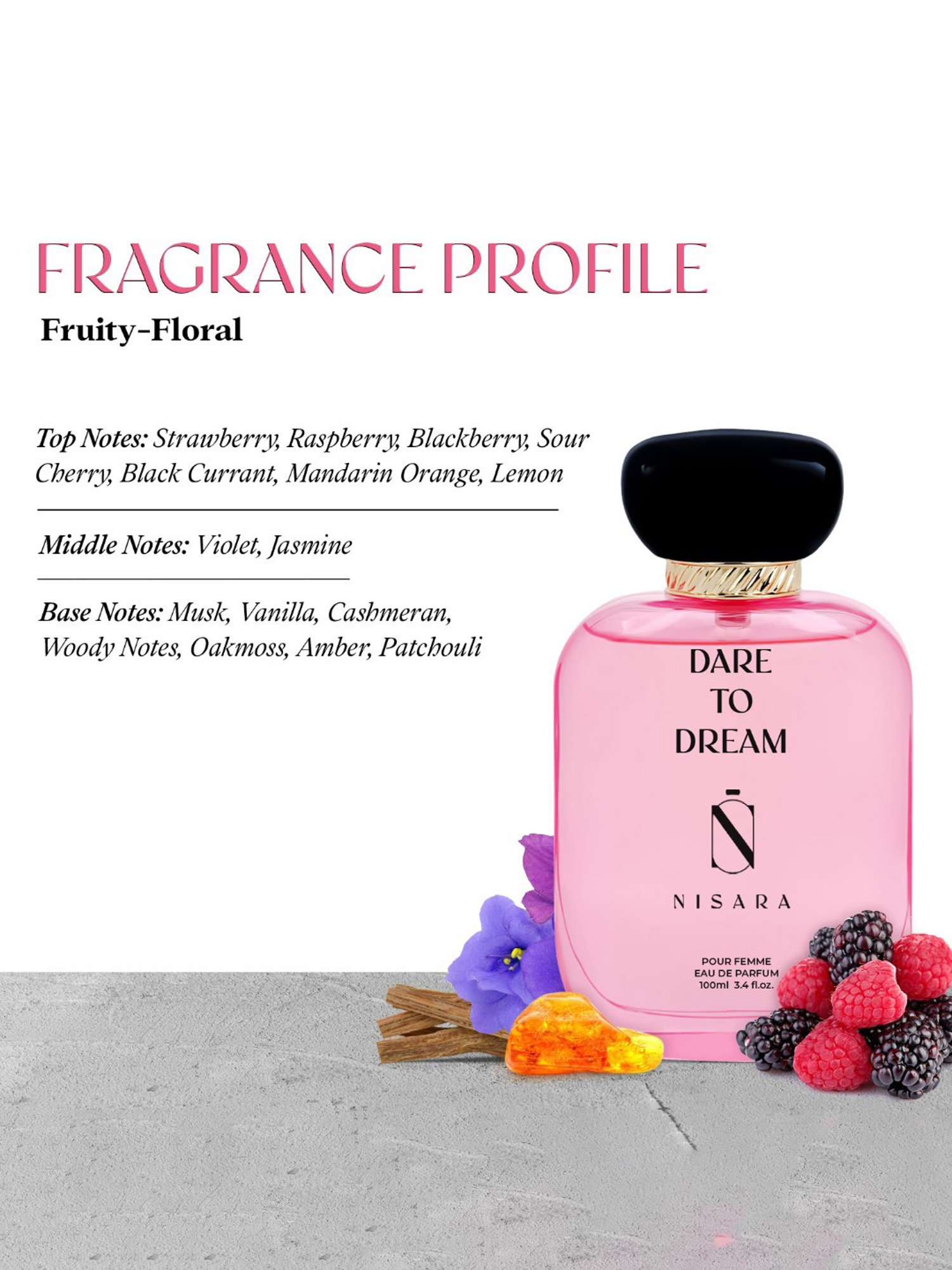 NISARA Dare to Dream Eau de Parfum for Women - 100 ml