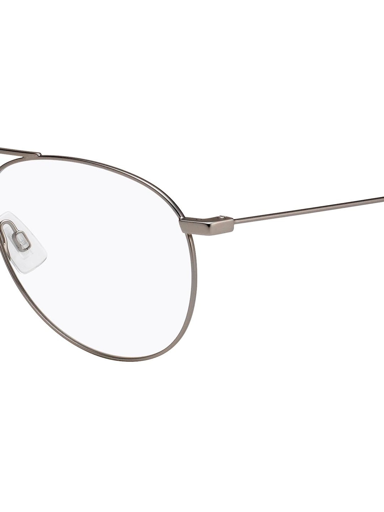 HUGO Silver Aviator Eye Frames for Men