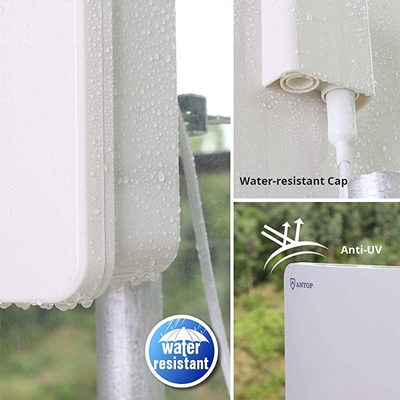 Big Boy&rdquo; AT-400BV Outdoor/Indoor HDTV Antenna, Smartpass Amplifier, 85 Miles Range,UHF/VHF Range Enhanced, Built-in 4G LTE Filter, Support 4K 1080p Channels & All Older TV's, 40ft Coax Cable