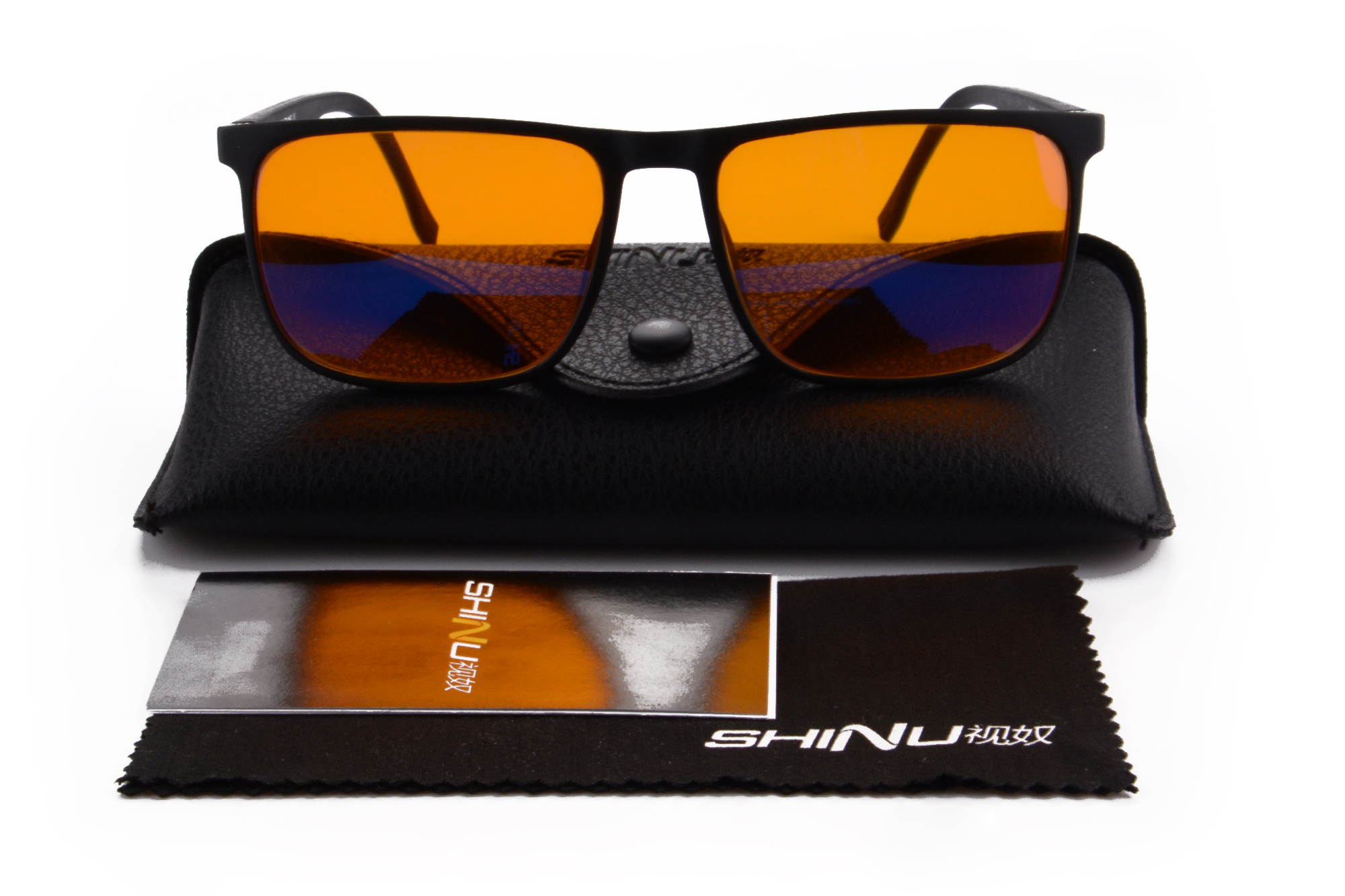 SHINU Monitor Users Anti Blue Light Computer Glasses Orange Lens and Driving Anti fatigue Computer Gaming glasses-SH078