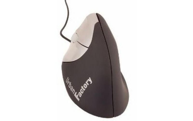 Urban Factory Ergo Mouse - Optical - Cable - USB - 1600 dpi - Scroll Wheel - 3 Button(s) - Left-handed Only